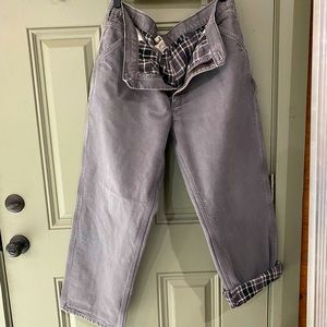Carhartt 38x30 Lined Grey Pants